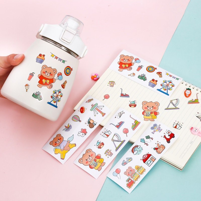 Custom logo waterproof cute sticker uv dtf wraps for drinking water cup glass tumbler