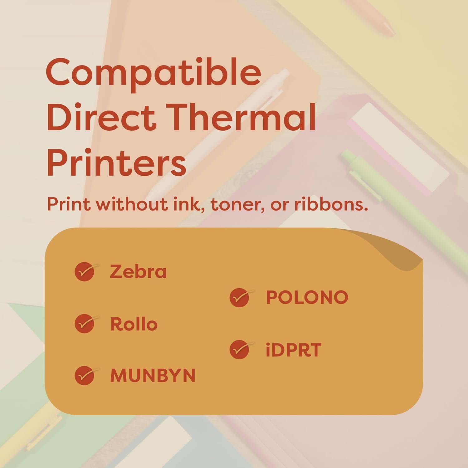 500 Labels/Roll 4" X 3" Direct Thermal Label (100mm X 76mm) Multipurpose Shipping Address Mailing Barcodes Stickers