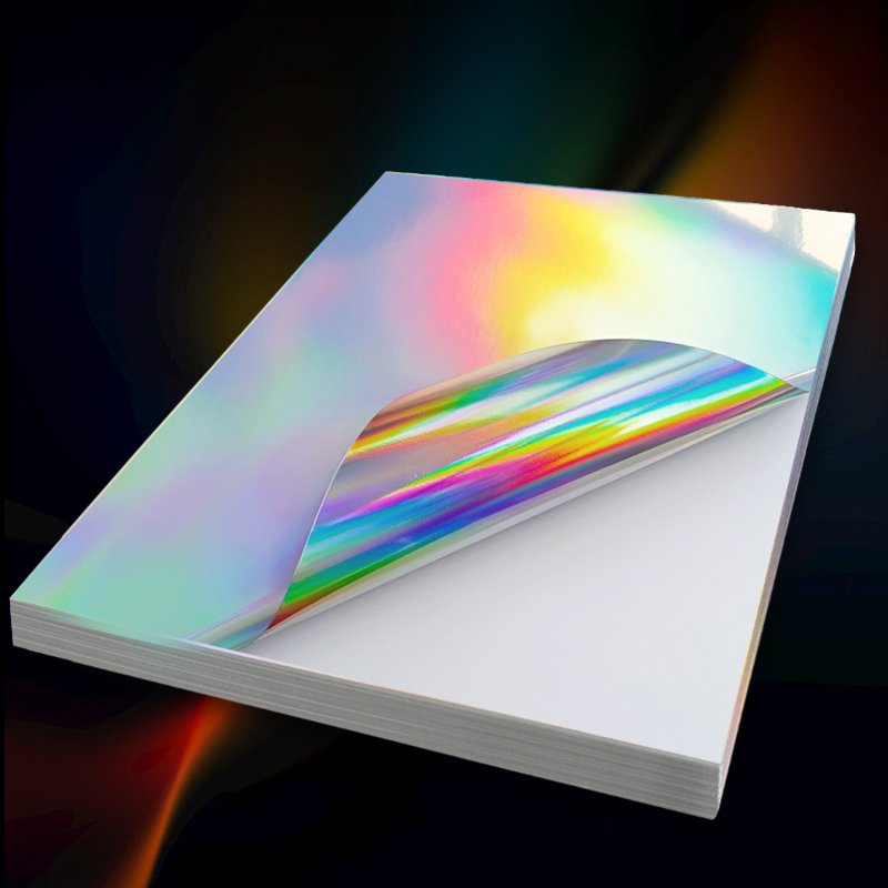 RC Printable 3D Holographic Glossy Vinyl Photo Sticker Paper For Inkjet Printer