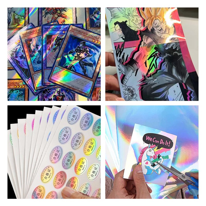 RC Printable 3D Holographic Glossy Vinyl Photo Sticker Paper For Inkjet Printer