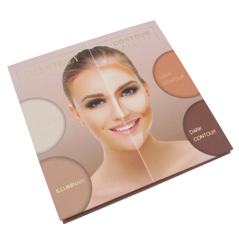 FTS Luxury Logo Print Eyeshadow Make Up Packaging Box Magnetic Gift Box With Mirror Cosmetics Empty Separate Eye shadow Boxes