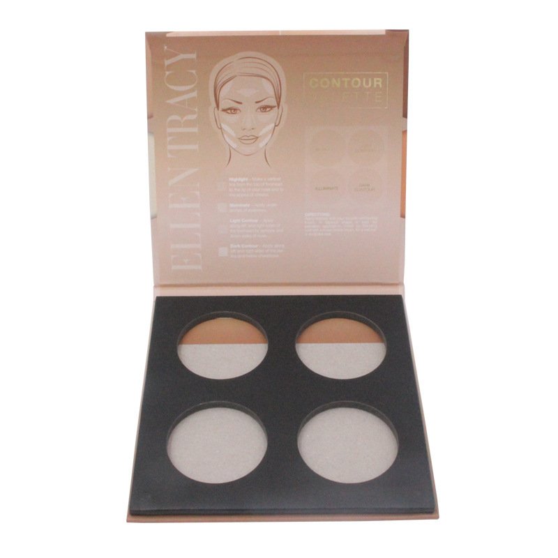 FTS Luxury Logo Print Eyeshadow Make Up Packaging Box Magnetic Gift Box With Mirror Cosmetics Empty Separate Eye shadow Boxes