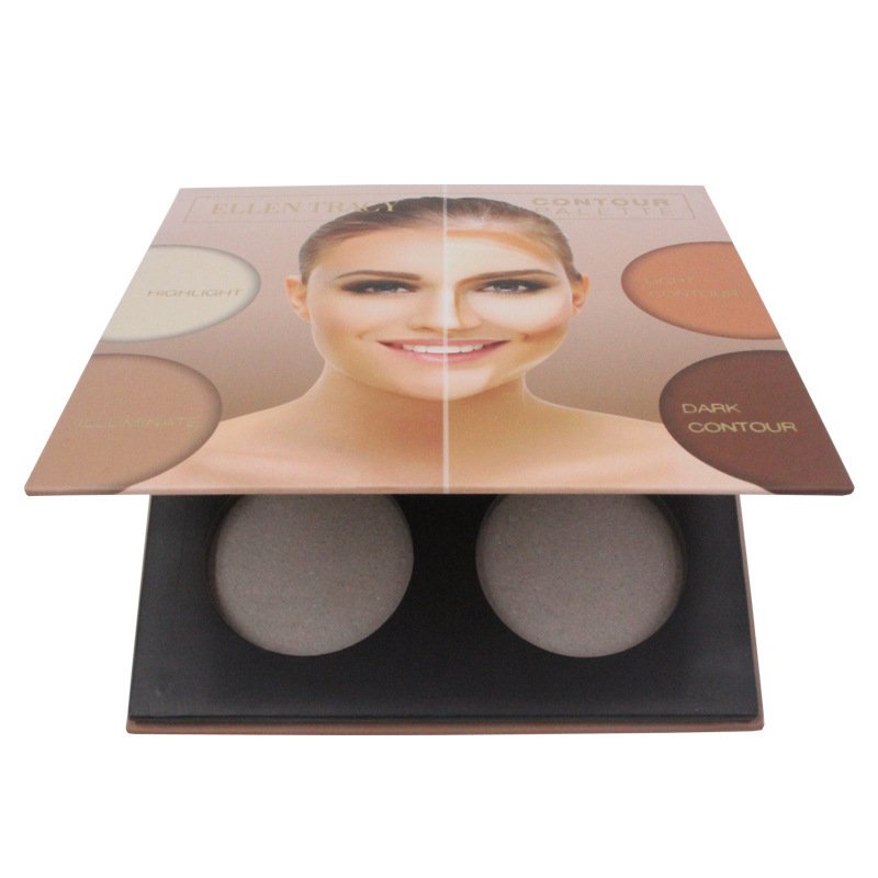 FTS Luxury Logo Print Eyeshadow Make Up Packaging Box Magnetic Gift Box With Mirror Cosmetics Empty Separate Eye shadow Boxes