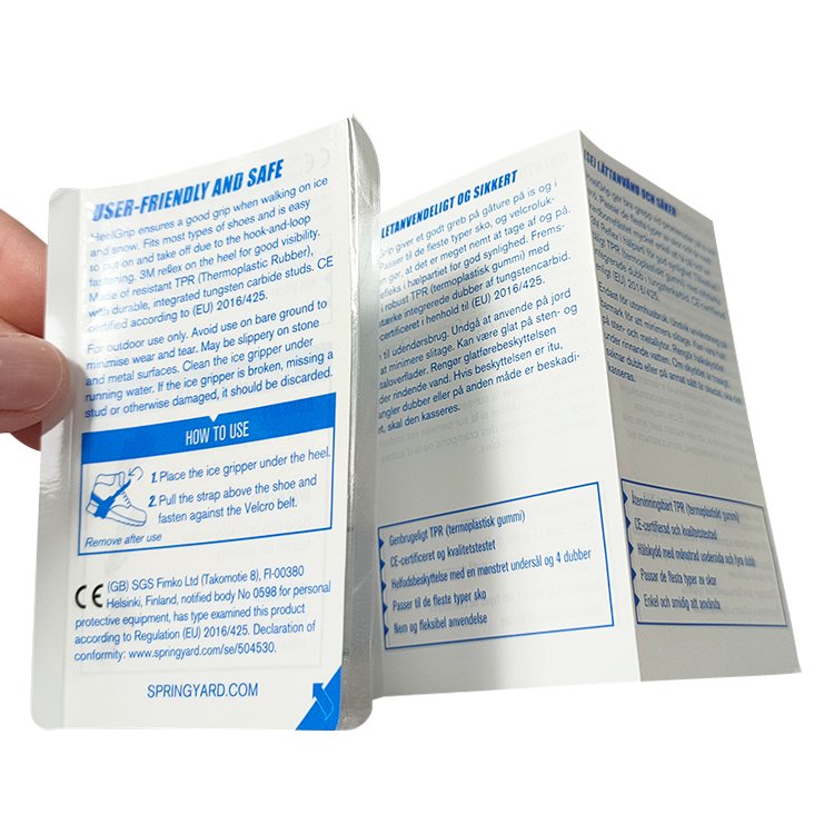 High quality custom adhesive multi layer booklet labels Peel off folding stickers for packaging