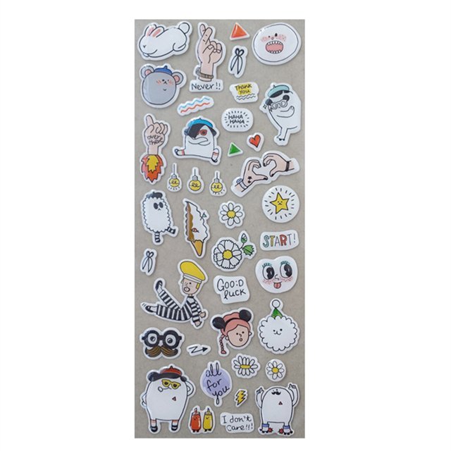 Diy skateboard guitar decoration graffiti epoxy sticker, children's cartoon gift detachable waterproof PVC epoxy sticker