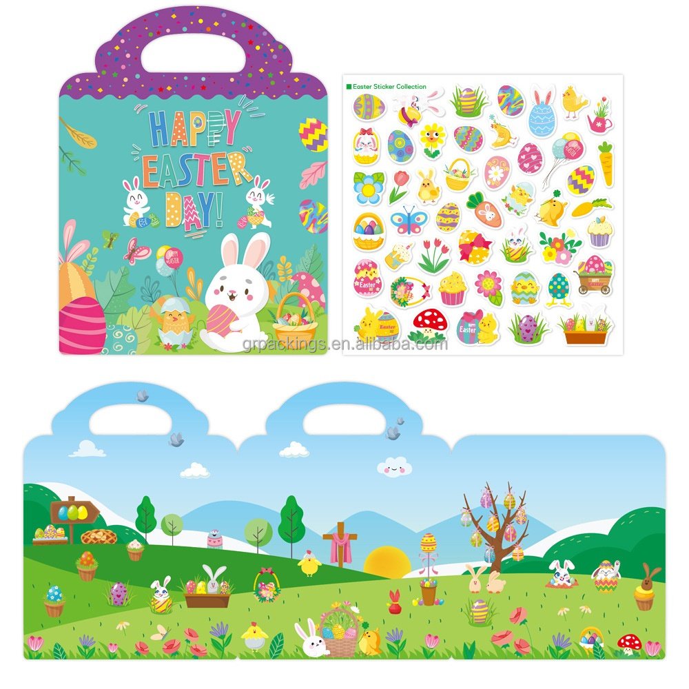 Reusable Sticker Books for Kids Sticker Books for Toddlers Age 2-4 Cute Waterproof Stickers for kids Girls Boys travel toy