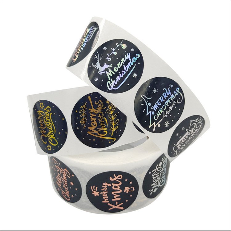 Custom Wholesale Design Logo Circle Vinyl Adhesive Transparent Seal Packaging Sticker Label