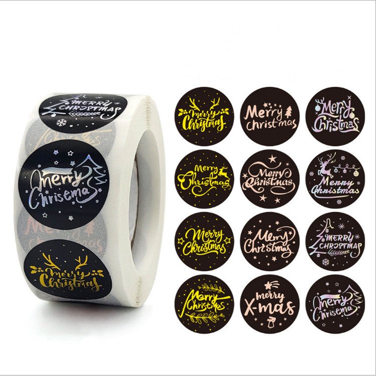 Custom Wholesale Design Logo Circle Vinyl Adhesive Transparent Seal Packaging Sticker Label