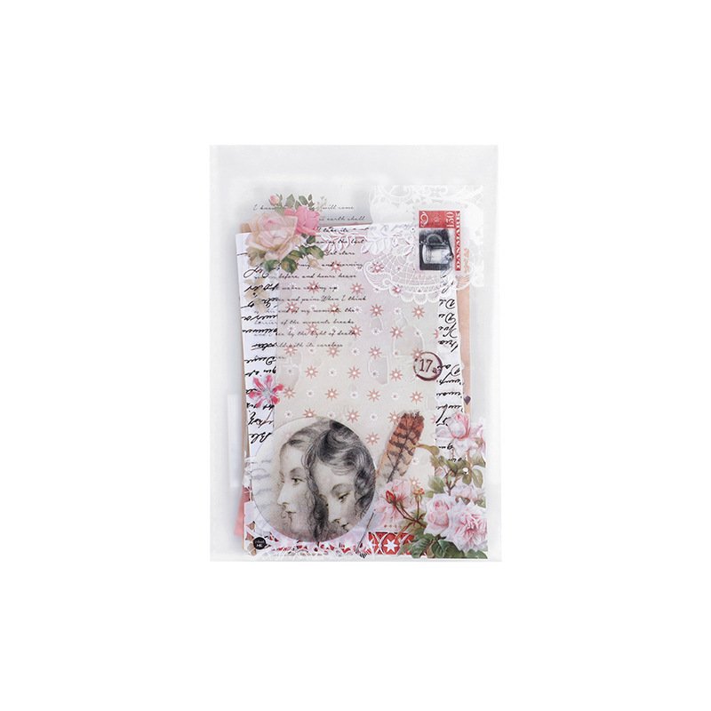 100Sheets Sample Data Manor Poet Series Retro Artistic Plant DIY Journal Decoration Stickers 4Models