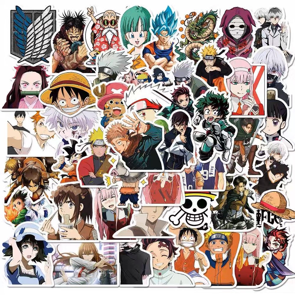 Hot Self Stickers Anime Demon Slayer Kimetsu No Yai Doodle For Suitcase Trolley Case Notebook Phone Sticker Custom