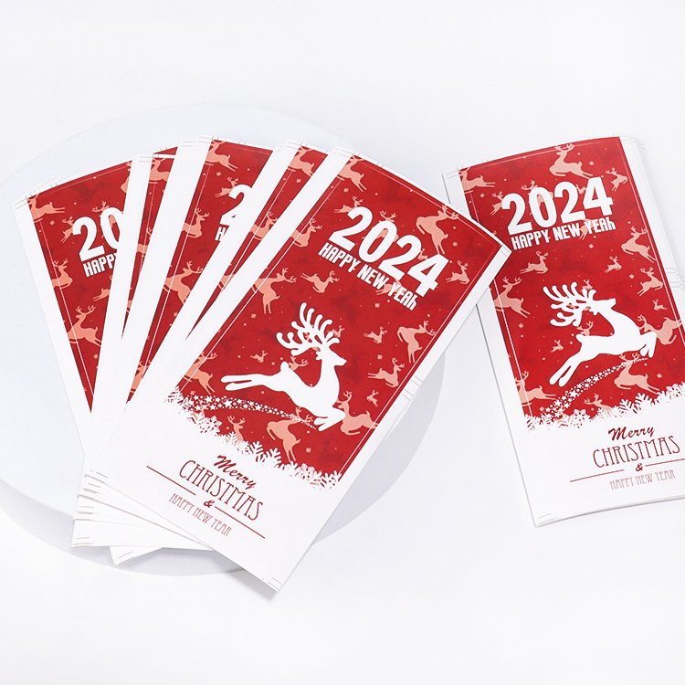 Customizable Christmas Stickers Festive Holiday Packing Label Decor Snowflakes Reindeer Santa Claus Vinyl PVC Waterproof sticker