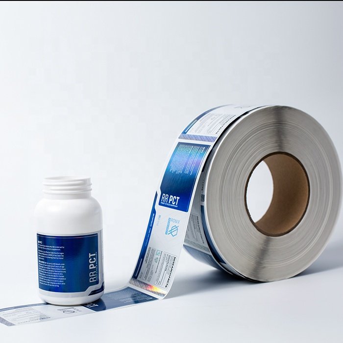 factory custom protein dietary supplements sticker organic nutrition sports supplement vitamins roll BOPP printing bottle label