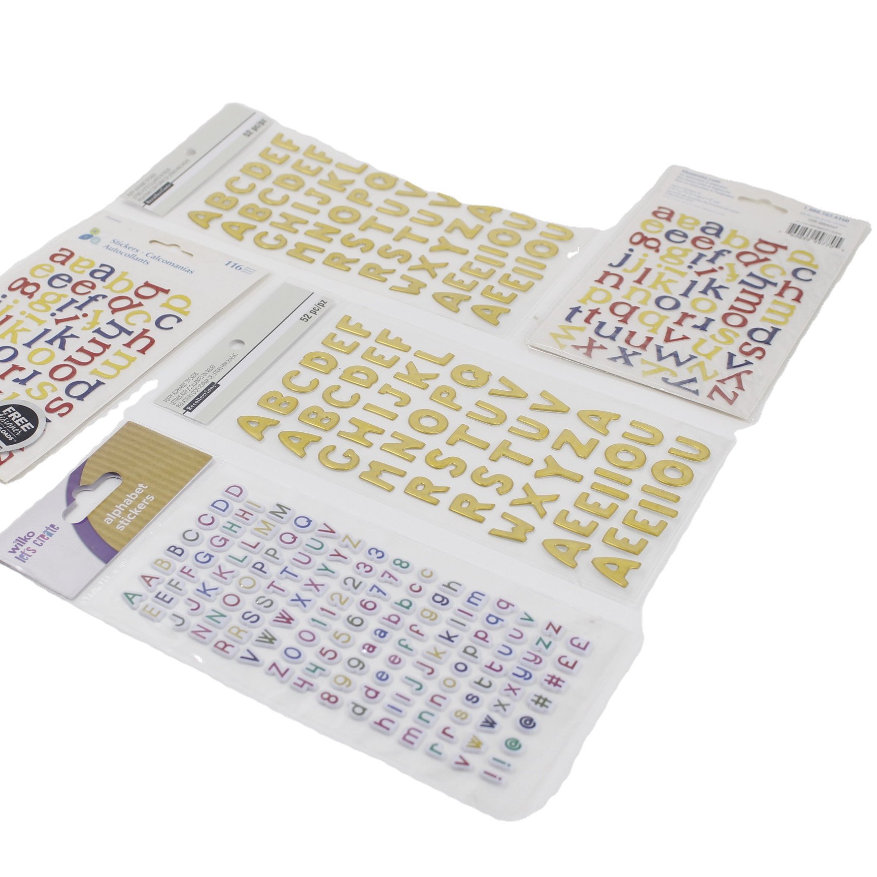 Customized Cute Numbers Alphabet PVC Puffy Sticker For Kids