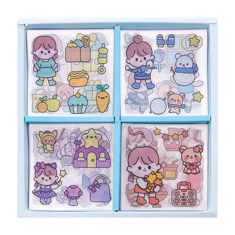 Kawaii Daily Advertising PVC Waterproof Decoration Stickers Scrapbooking DIY Diary Stationery Sticker