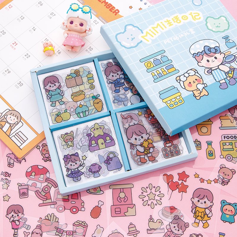 Kawaii Daily Advertising PVC Waterproof Decoration Stickers Scrapbooking DIY Diary Stationery Sticker