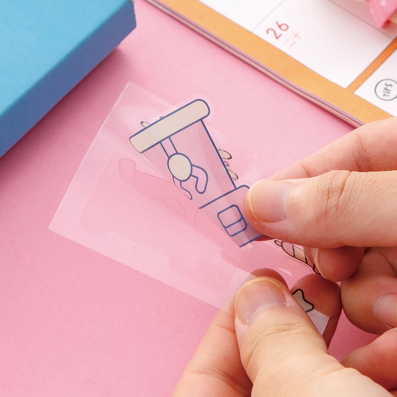 Kawaii Daily Advertising PVC Waterproof Decoration Stickers Scrapbooking DIY Diary Stationery Sticker