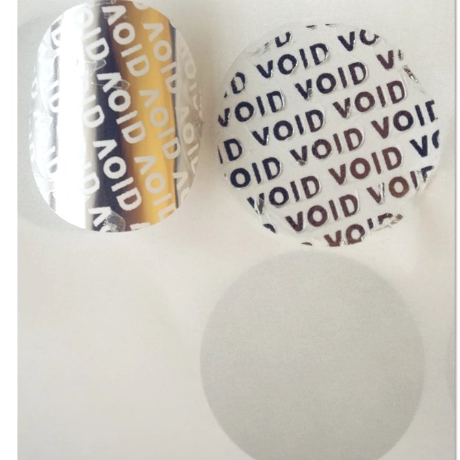 Custom printing tamper proof seal sticker holographic logo security hologram void sticker roll warranty void sticker label