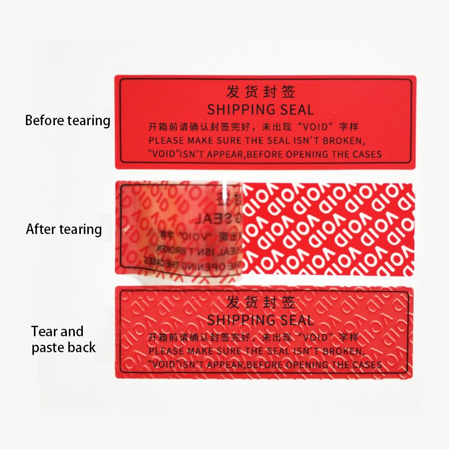 Custom printing tamper proof seal sticker holographic logo security hologram void sticker roll warranty void sticker label