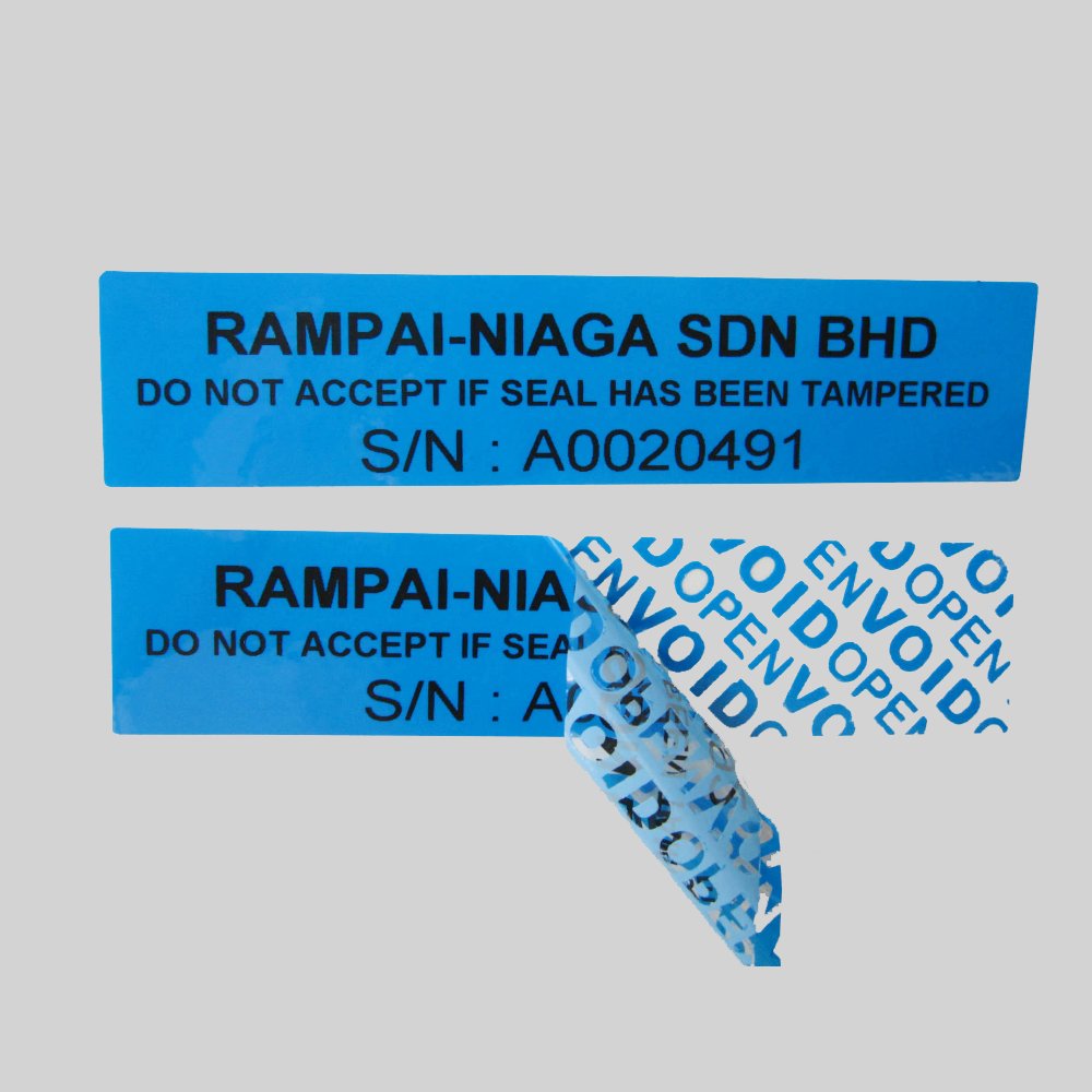 Custom printing tamper proof seal sticker holographic logo security hologram void sticker roll warranty void sticker label