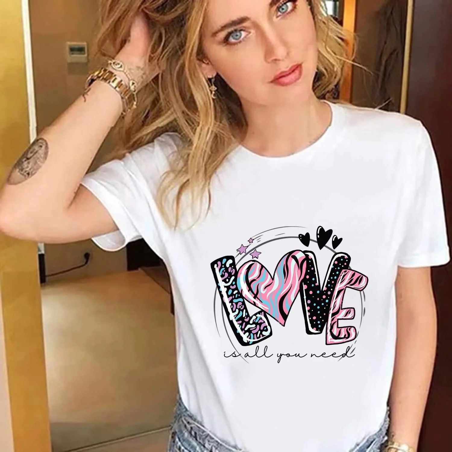Valentine's Day Iron on Transfer Stickers T-Shirt Decals Heat Transfer Vinyl Patches Transfer Heart Love Design for Clothing