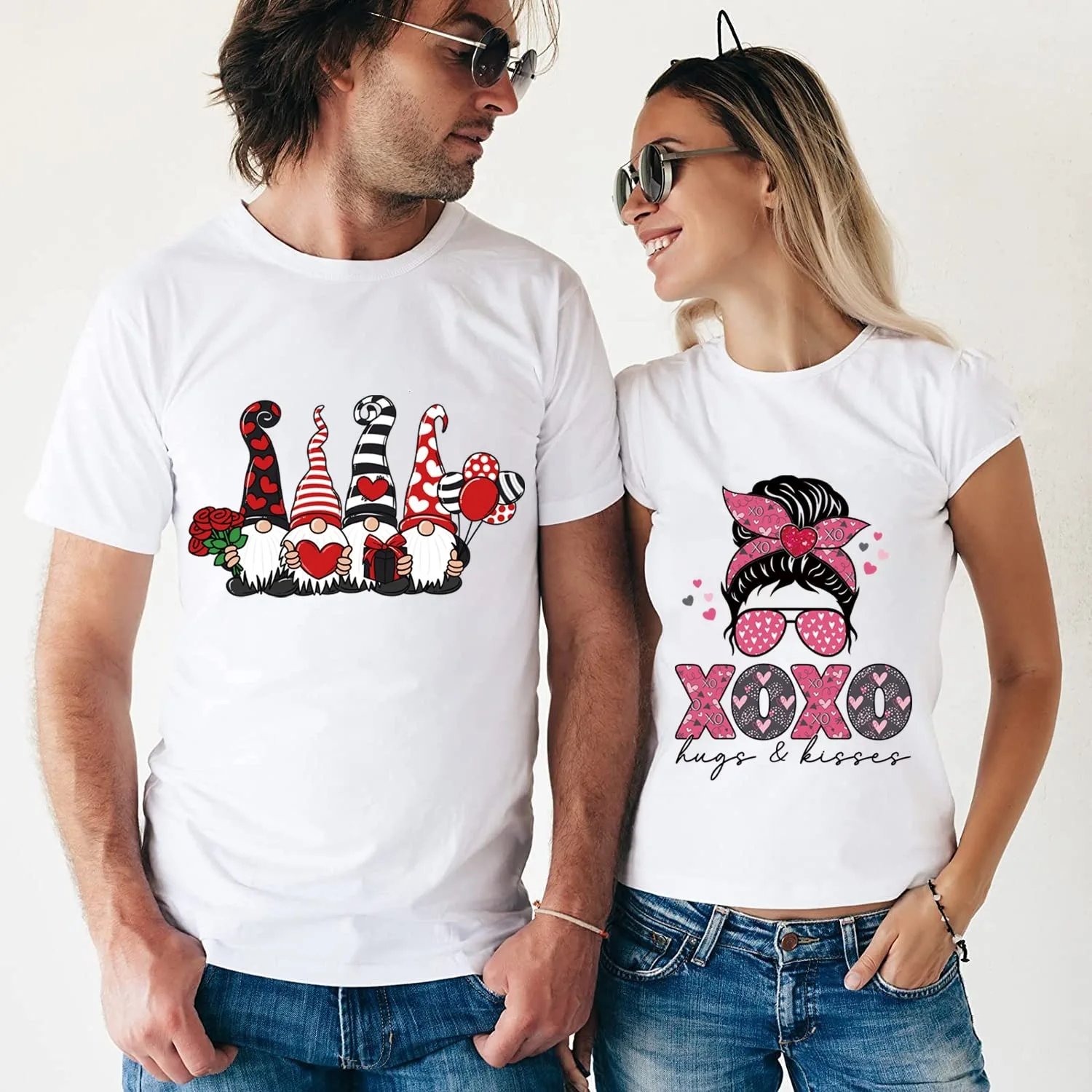Valentine's Day Iron on Transfer Stickers T-Shirt Decals Heat Transfer Vinyl Patches Transfer Heart Love Design for Clothing
