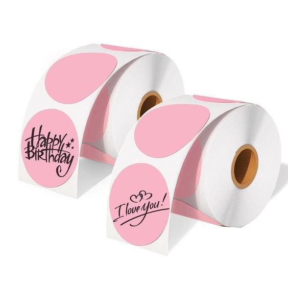 Custom Logo Sticker PVC Synthetic Paper Adhesive Vinyl Waterproof Roll Printed Plastic Circle Brand Logo Sticker Stamping