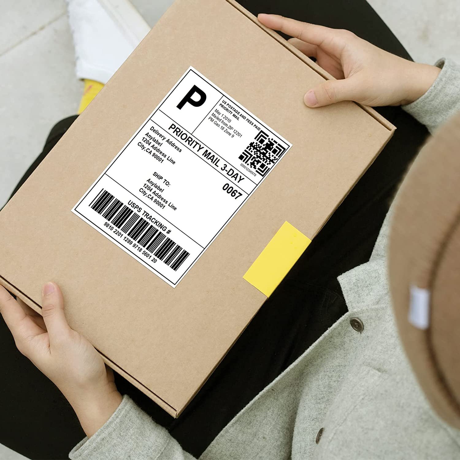 Factory Free Samples Fanfold Waybill Waterproof Shipping 4x6 Label Thermal Sticker A6 for Thermal Printer
