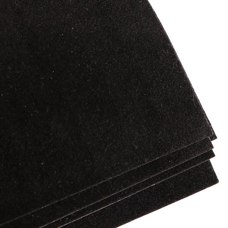 HH 029 velvet sticker paper sheets Self Adhesive black sticker glue paper Craft Fabric a4 print flocking paper