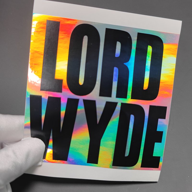 UV Resist Waterproof Rainbow Silver Laser 3 D Hologram Sticker Label Custom Logo Die Cut Glitter Holographic Sticker