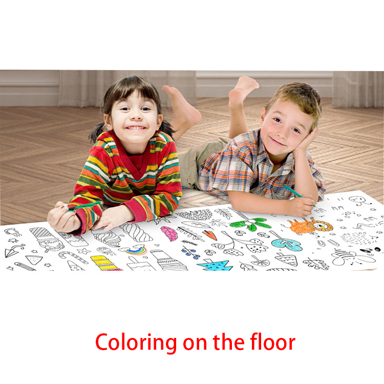 Custom kid's coloring stickers on the wall