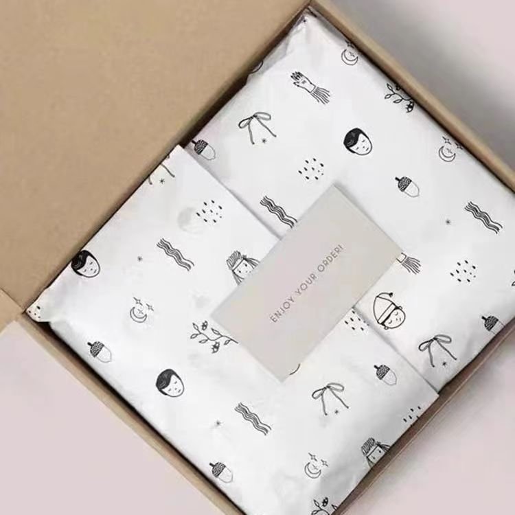 High Quality Custom Wrapping Tissue Paper Packing Brand Tissue Papers with company logo stickers