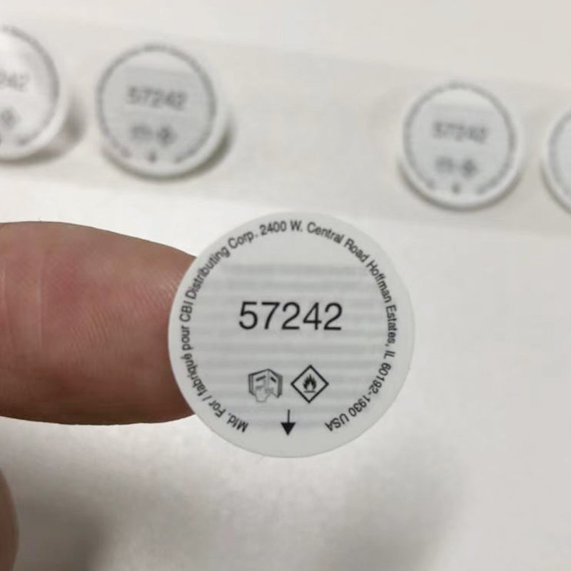 Rectangular Silver Waterproof Vinyl Sheet Label Sticker OEM Food Product Printing Beverage Flexography Ingredients Brand
