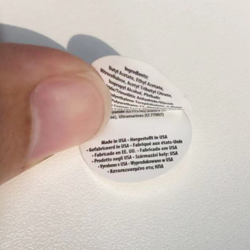 Rectangular Silver Waterproof Vinyl Sheet Label Sticker OEM Food Product Printing Beverage Flexography Ingredients Brand