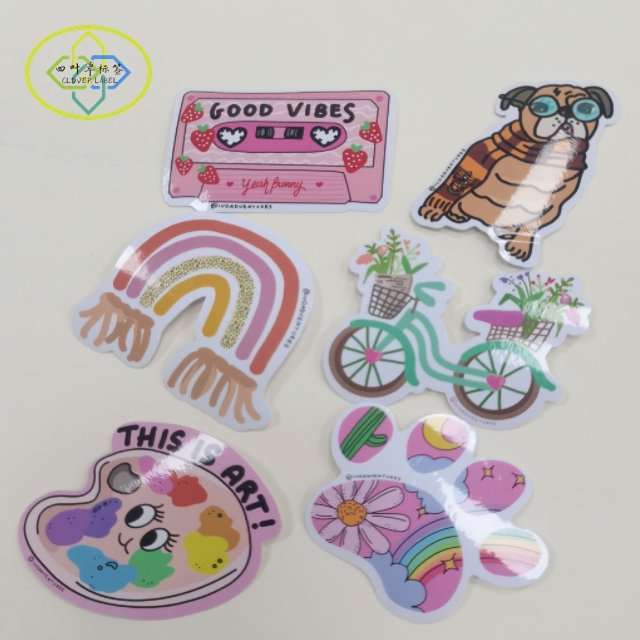 Pvc die cut print vinyl stickers waterproof printing sticker