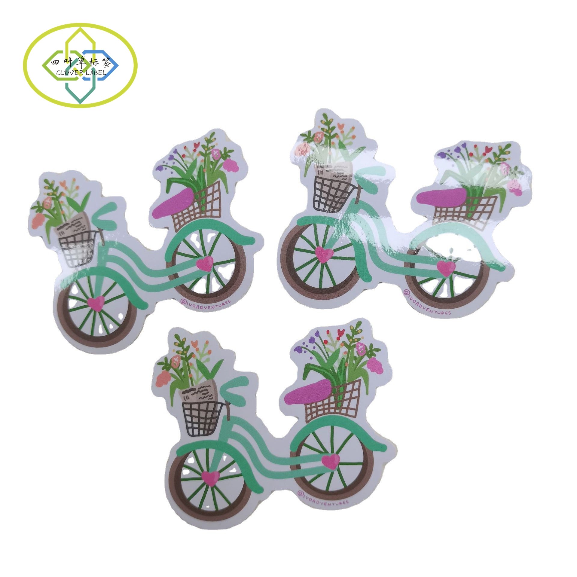 Pvc die cut print vinyl stickers waterproof printing sticker