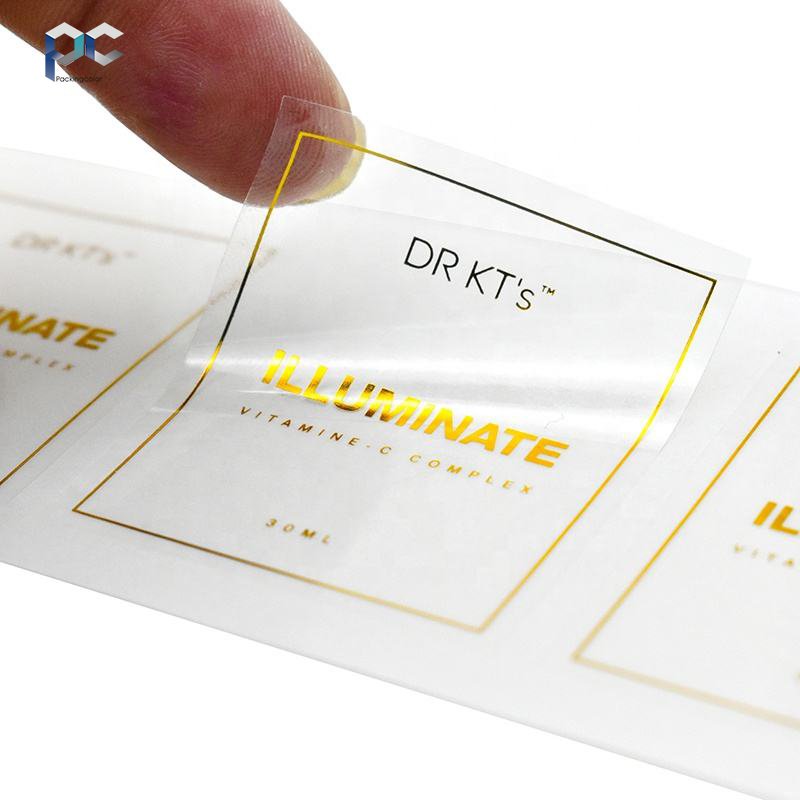 Factory direct sales free design high-end custom transparent labels custom stickers clear sticker labels roll