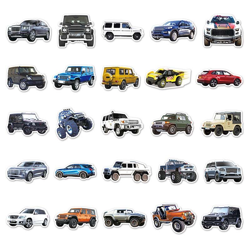 51PCS Cheap Personalized Good Price Vinyl Stickers Personalized Trendy Decorative Laptop Cartoon Off-Road Vehicle Sticker