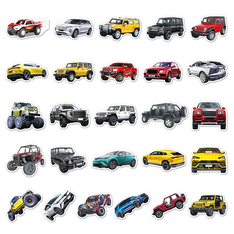 51PCS Cheap Personalized Good Price Vinyl Stickers Personalized Trendy Decorative Laptop Cartoon Off-Road Vehicle Sticker
