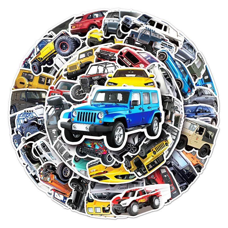 51PCS Cheap Personalized Good Price Vinyl Stickers Personalized Trendy Decorative Laptop Cartoon Off-Road Vehicle Sticker