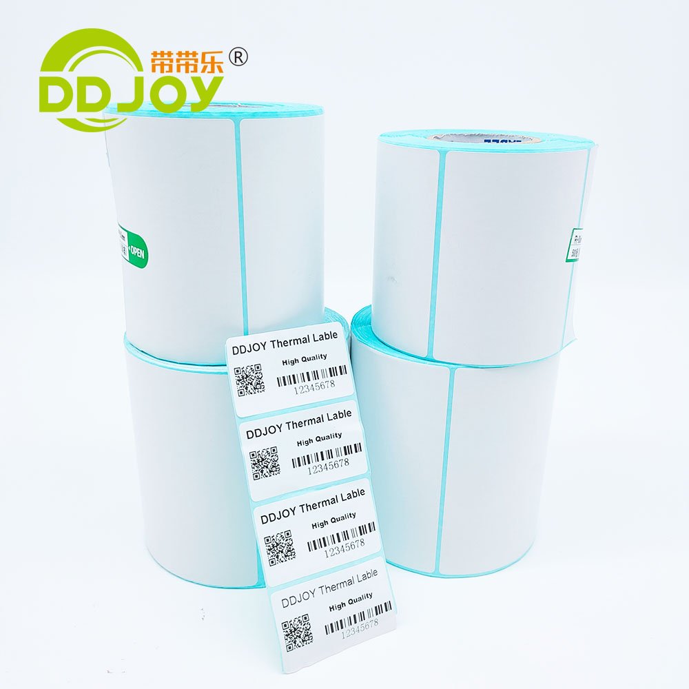 Thermal Printing Label Printable Label Different Size Custom Barcode Label Express Waybill White Digital Printing Custom Sticker