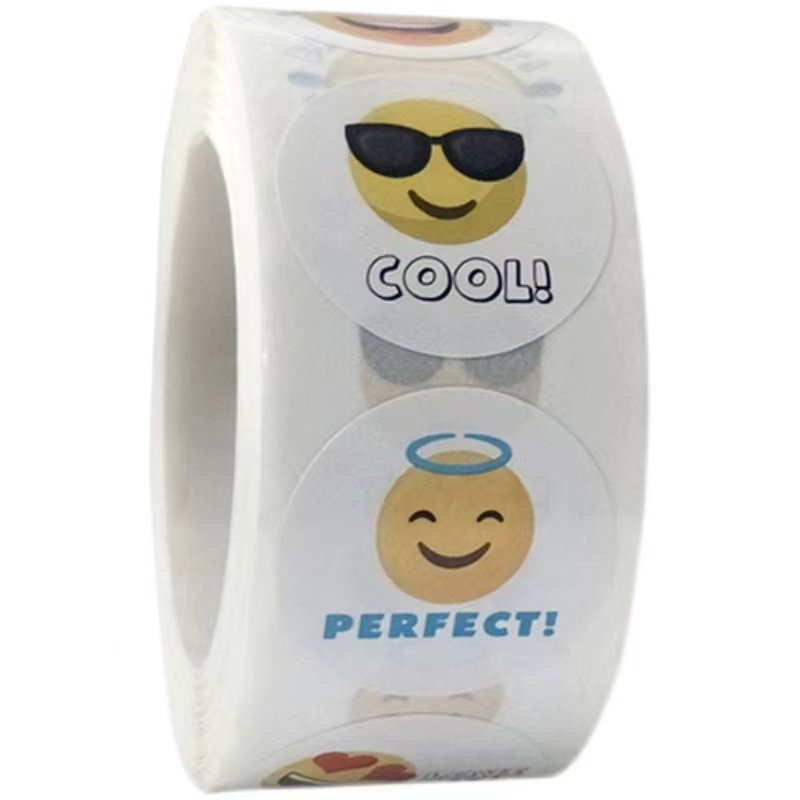 Self Adhesive Printable Paper Sticker Screen Printing Roll Label Round Stickers For Buyers Customized In Jumbo Rolls