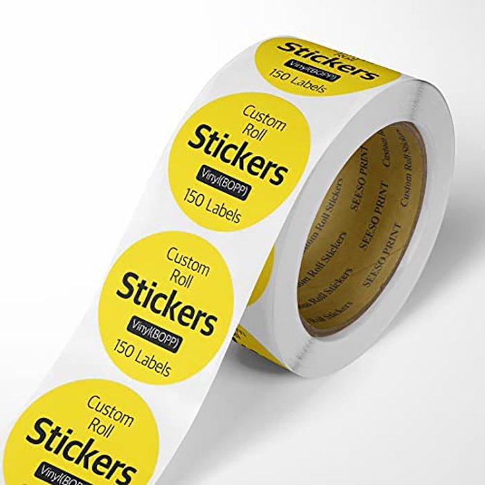 Product Bottle Label Printing Custom Adhesive Sticker Roll Waterproof Vinyl Sticker