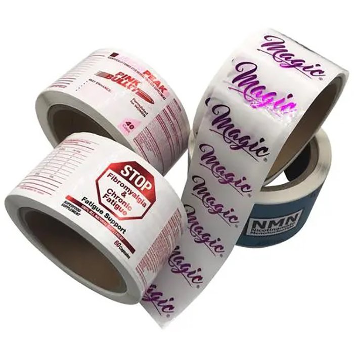 Product Bottle Label Printing Custom Adhesive Sticker Roll Waterproof Vinyl Sticker