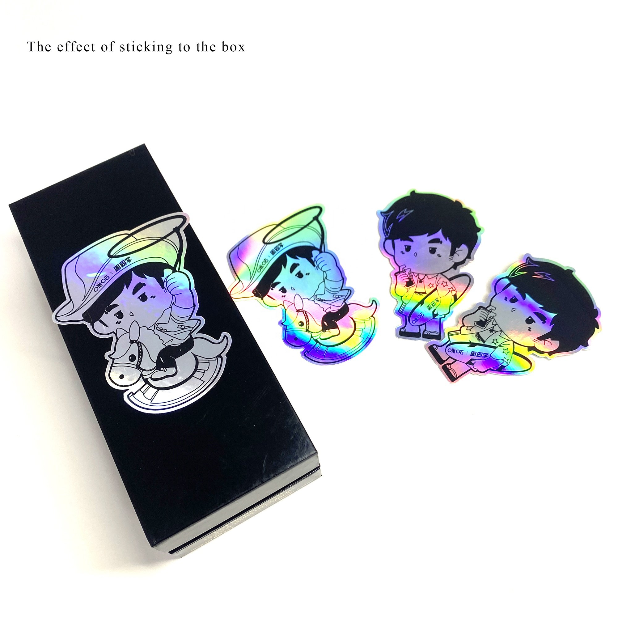 Custom Die Cut Logo label Printing Durable White Vinyl Transparent Adhesive Waterproof Die Cut Stickers Sheet