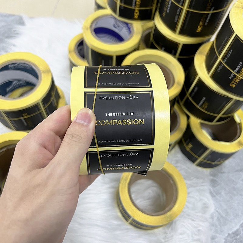 Customized Die Cut Clear Logo Stickers Waterproof Vinyl Packaging Label