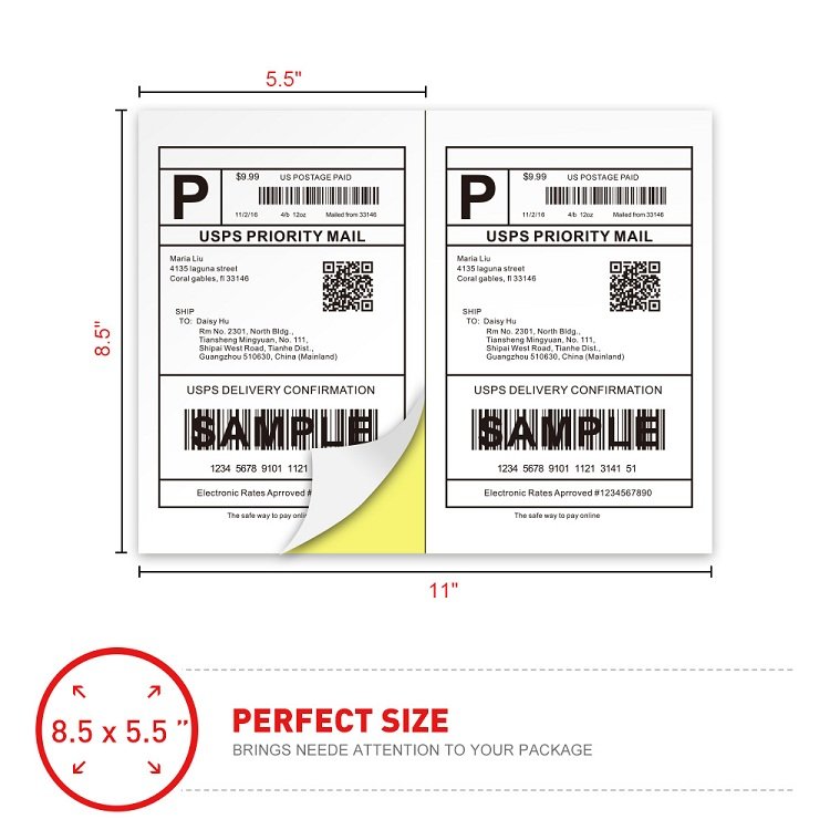 a4 address barcode sticker shipping label for labels laser and inkjet printer