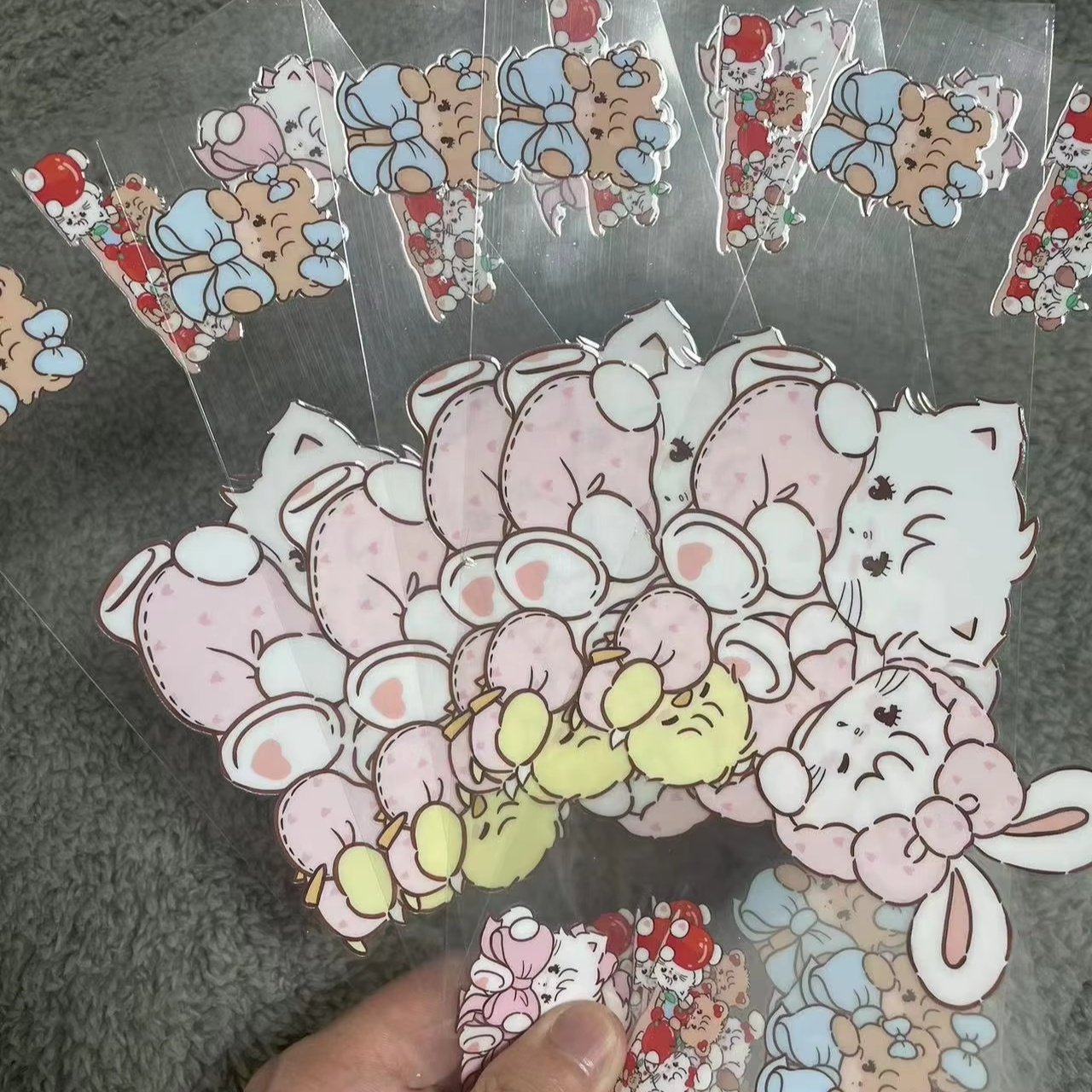 Double-sided Cartoon Glass Can Printing UV DTF Cup Wraps Stickers Decals for 16oz Coffee Glass Libbey Tumbler Mug Pen