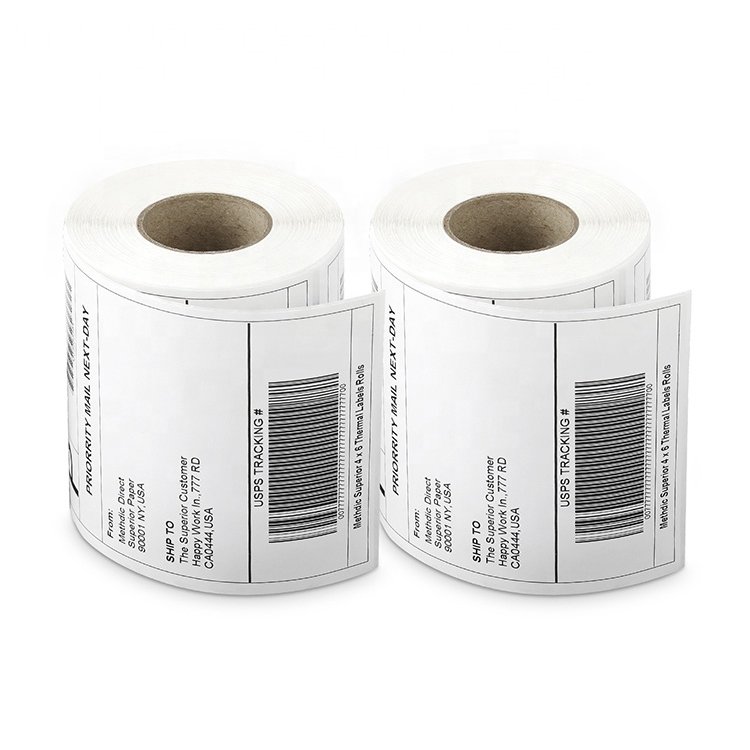 75mm width 30m continuous label paper adhesive sticker roll