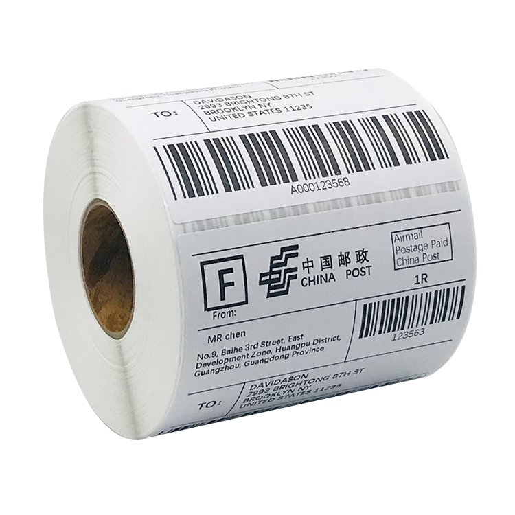 75mm width 30m continuous label paper adhesive sticker roll