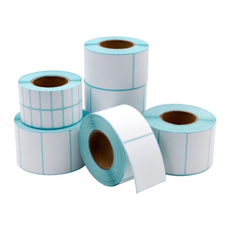 75mm width 30m continuous label paper adhesive sticker roll